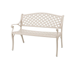 2-seater lattice cast aluminium garden bench