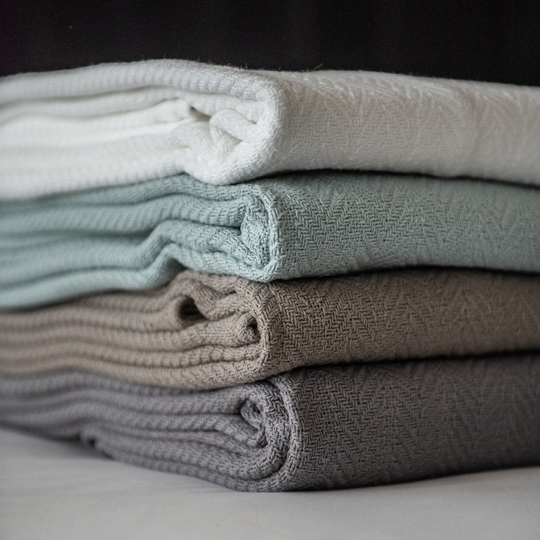 cotton chevron blanket