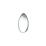 Organic Oval Freeform Mirror with Steel Edge | Modern Artistic Wall Mirror