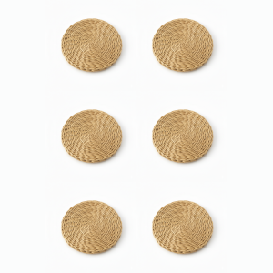 Coaster Round 10cm Solid Colour (6/Pkt)
