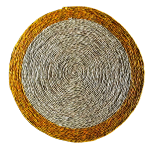 placemat solid colour trim