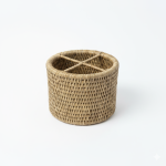 Cutlery Holder 16hx16cm Solid – Handwoven Natural Fibre Organizer
