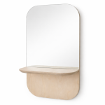 Birch Plywood Mirror with Shelf – Modern Wall Mirror