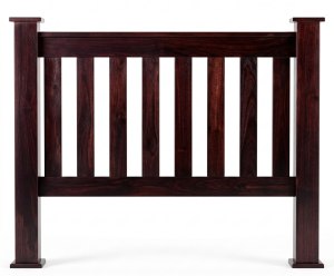 Urban Solid Wood Headboard – Modern Slatted Panel Design